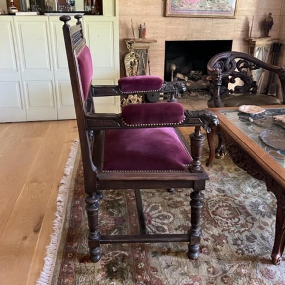 Throne Victorian armchair - Picture 4 of 7